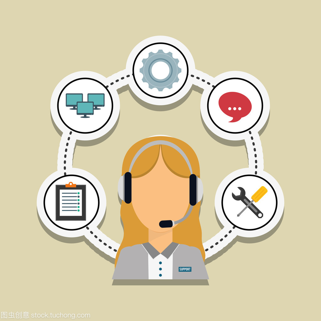 技术与沟通的视觉桥梁 技术服务与电话中心图标设计的市场调研分析