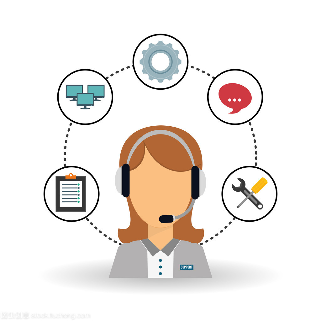 技术服务和电话中心图标设计 矢量图设计服务详解